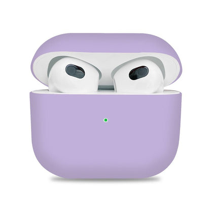Split Anti - drop Stofdichte Siliconen Hoes voor AirPods 3 Lila