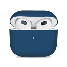 Split anti - drop stofdichte siliconen hoes voor AirPods 3 midnight blue