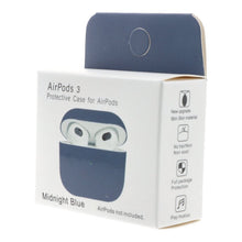 Split anti - drop stofdichte siliconen hoes voor AirPods 3 midnight blue