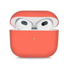 Split Anti - drop stofdichte siliconen hoes voor AirPods 3 oranje
