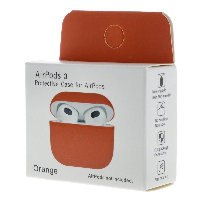 Split Anti - drop stofdichte siliconen hoes voor AirPods 3 oranje