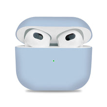 Split anti - val stofdichte siliconen hoesje voor AirPods 3 lichtblauw