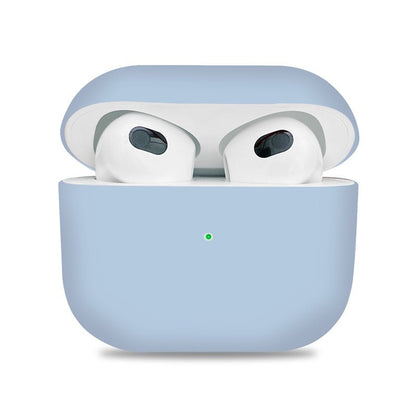 Split anti - val stofdichte siliconen hoesje voor AirPods 3 lichtblauw
