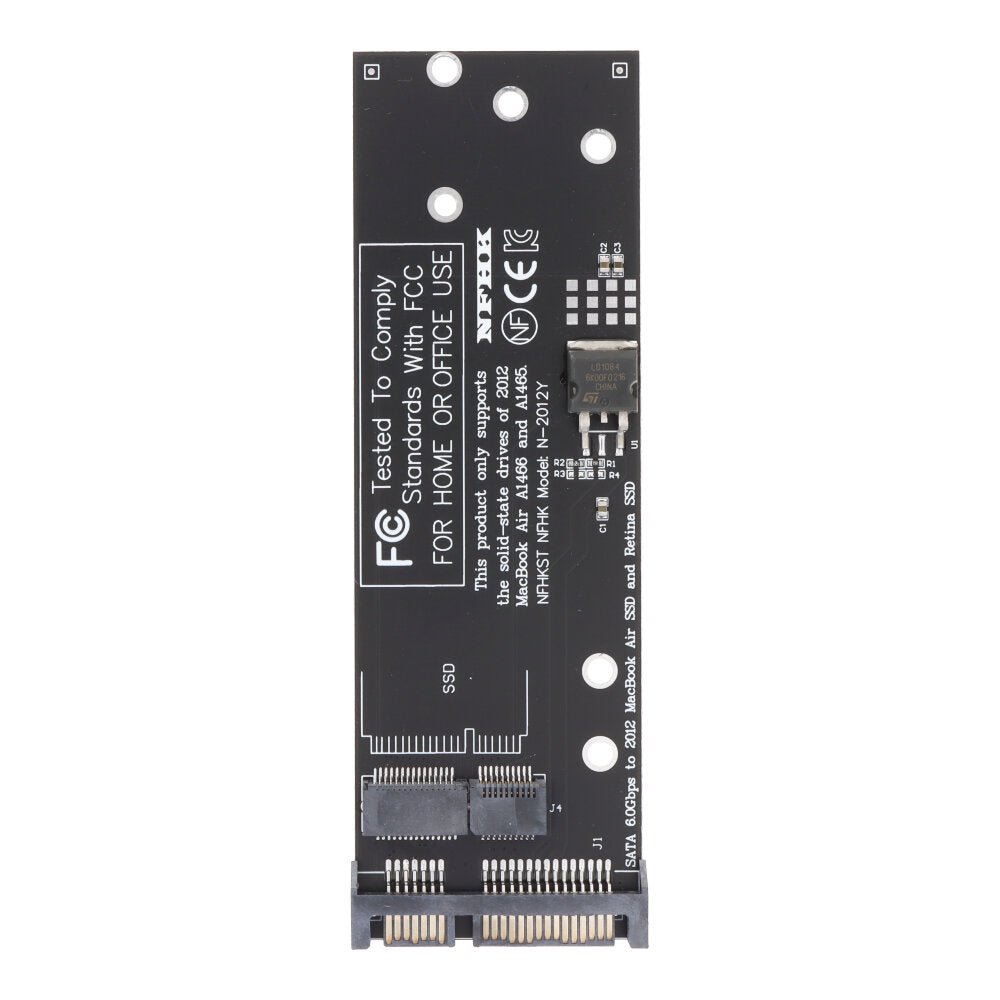 SSD naar SATA adapter voor MacBook Retina Pro 15.4" A1398/MacBook Retina Pro 13.3" A1425 2012 zwart 15+7Pin