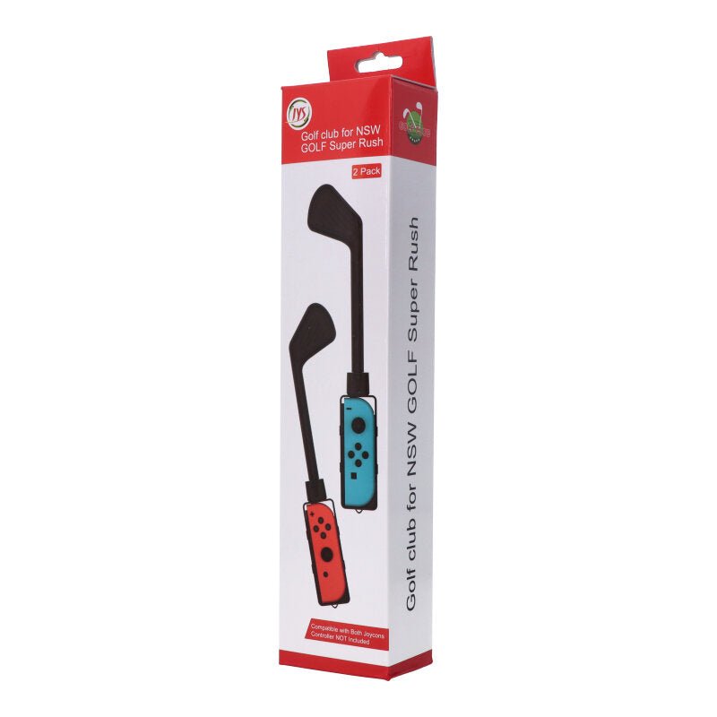 Telescopische golfclubs voor Nintendo Switch Joy - Con zwart