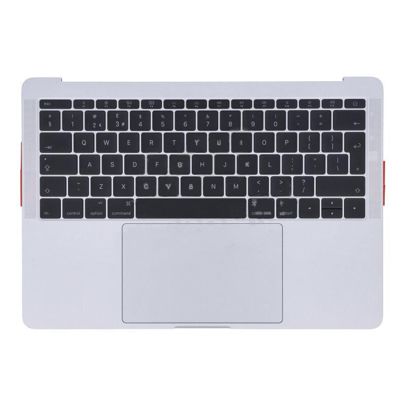 Toetsenbord met C Shell en Touch Board + Microfoon + Ventilator + Speaker voor MacBook Pro 13.3" A1708 UK Versie 2016 - 2017 Zilver Origineel 98% Nieuw