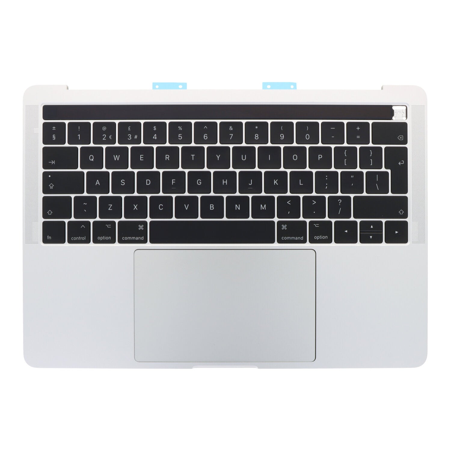 Toetsenbord met C Shell en Touch Board voor MacBook Pro 13.3" A1706 UK Versie 2016 - 2017 Zilver Origineel