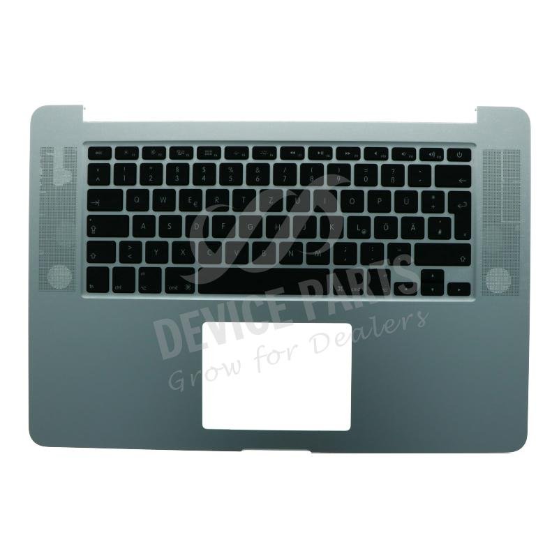 Topcase en toetsenbord voor MacBook Retina Pro 15.4" A1398 Duitse versie 2015 Zilver Origineel