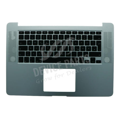 Topcase en toetsenbord voor MacBook Retina Pro 15.4" A1398 Duitse versie 2015 Zilver Origineel