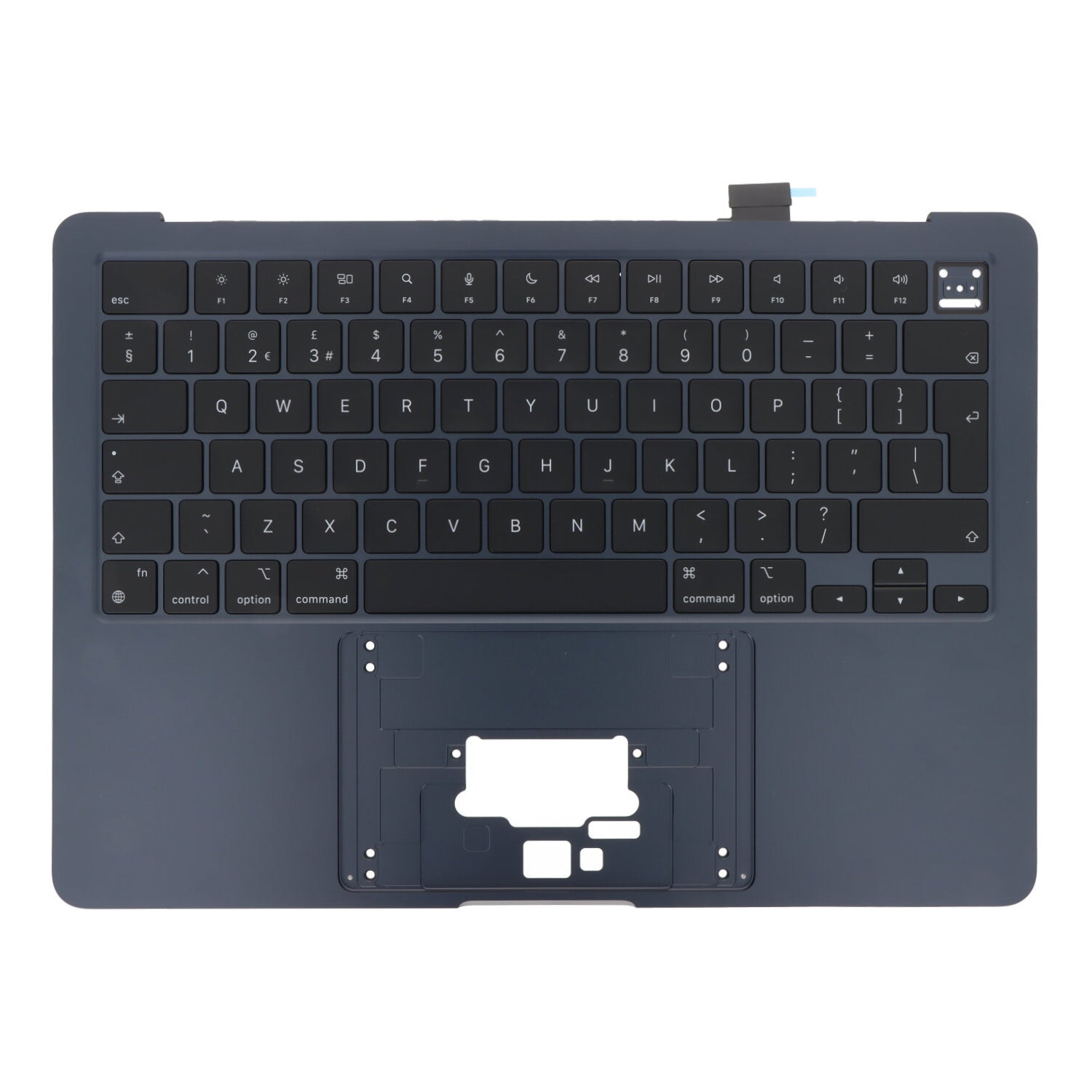 Topcase + Toetsenbord voor Macbook Air 13.3" M2 A2681 UK Versie Midnight Black Origineel