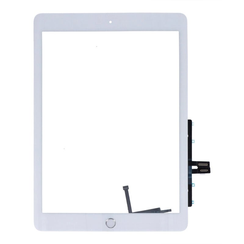 Touchscreen + touchscreen plaklaag met vingerafdruksensor flexkabel voor iPad 9.7 2018 (iPad 6e) Wit OEM