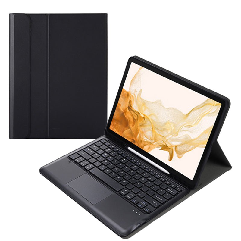 TPU hoes met afneembaar toetsenbord en pennensleuf en touch voor Samsung Galaxy Tab S8+ zwart