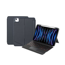TPU hoes met afneembaar toetsenbord & toetsenbord verlichting & trackpad & pen sleuf voor iPad Pro 11 2018 1e/Pro 11 2020 2e/Air 2020/Air 4/Pro 11 2021 3e/Air 2022/Air 5/Pro 11 2022/4e zwart