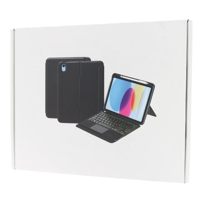 TPU Hoes voor iPad Mini 6 2021 met Afneembaar Toetsenbord, Toetsenbordverlichting, Trackpad en Penvak Zwart