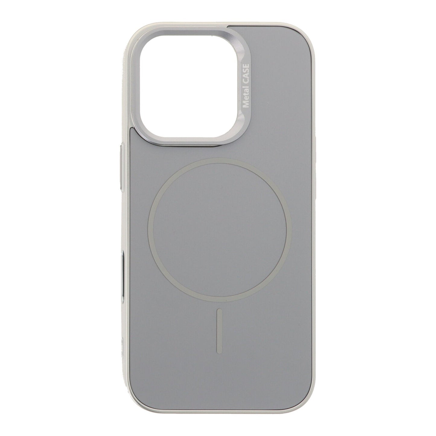 Vloeibare Metaal Look Magneet Hoesje voor iPhone 16 Pro Zilver