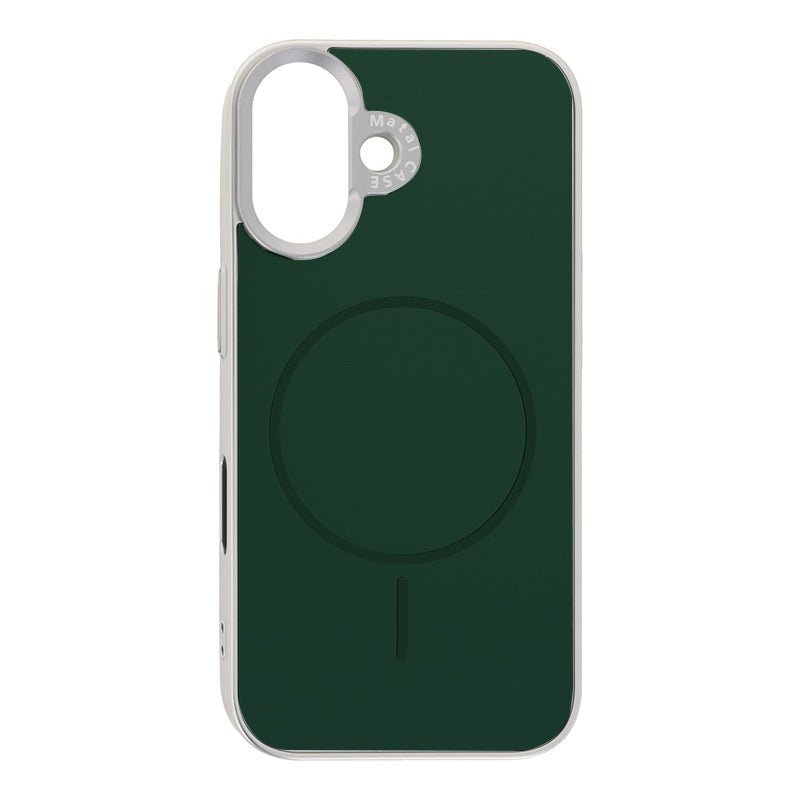 Vloeibare Metaal Look Magnetische Hoes voor iPhone 17 Groen
