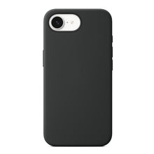 Volle pure kleur vloeibaar siliconen hoes zonder logo voor iPhone 16e zwart
