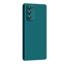 Volledig effen kleur liquid siliconen hoesje voor Samsung Galaxy S20 FE donker groen