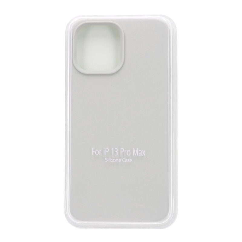 Volledig effen kleur siliconen hoes zonder logo voor iPhone 13 Pro Max steen