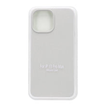 Volledig effen kleur siliconen hoes zonder logo voor iPhone 13 Pro Max steen