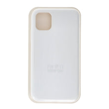 Volledig effen kleur vloeibaar siliconen hoesje zonder logo voor iPhone 11 wit