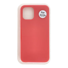 Volledig effen kleur vloeibare siliconen hoes zonder logo voor iPhone 12/12 Pro rood