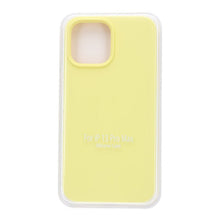 Volledig effen kleur vloeibare siliconen hoes zonder logo voor iPhone 13 Pro Max Flash Yellow