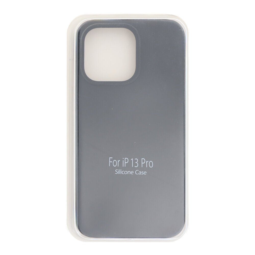 Volledig effen kleur vloeibare siliconen hoes zonder logo voor iPhone 13 Pro zwart