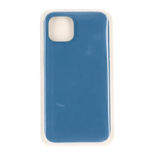 Volledig effen kleur vloeibare siliconen hoes zonder logo voor iPhone 14 Blauw Kobalt