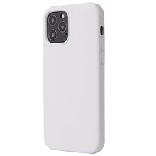 Volledig effen kleuren liquid siliconen hoesje zonder logo voor iPhone 12/12 Pro Wit