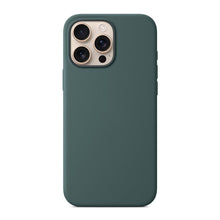 Volledig pure color MagSafe vloeibare siliconen hoesje met logo voor iPhone 16 Pro aqua green