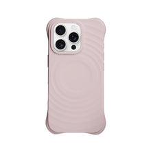 Volledig pure kleur MagSafe vloeibare siliconen ripple hoesje met aanpasbare toetsenopening voor iPhone 16 Pro pink