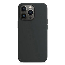 Volledig pure kleur siliconen hoes zonder logo voor iPhone 13 Pro Max zwart