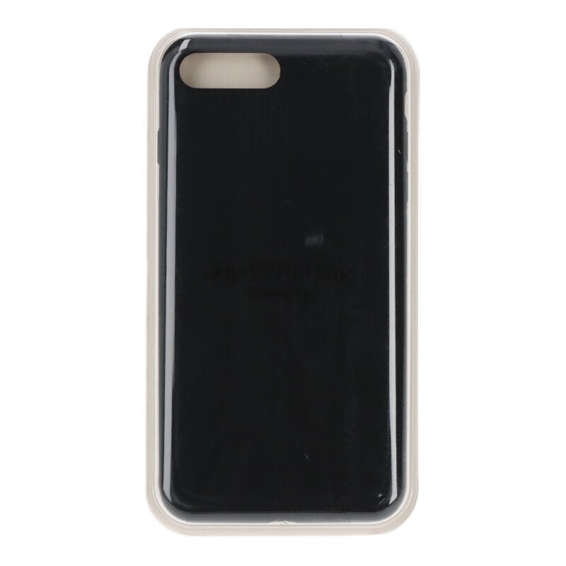 Volledig Pure Kleur Vloeibaar Silicone Hoesje Zonder Logo voor iPhone 7 Plus/8 Plus Zwart