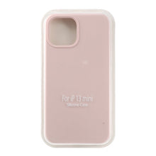 Volledig Pure Kleur Vloeibaar Siliconen Hoesje Zonder Logo voor iPhone 13 Mini Pink Sand
