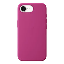 Volledig pure kleur vloeibaar siliconen hoesje zonder logo voor iPhone 16e fuchsia