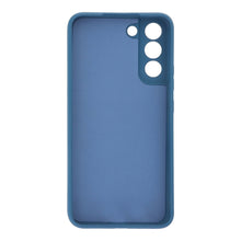 Volledig pure kleur vloeibare siliconen hoes voor Samsung Galaxy S22+ 5G donkerblauw