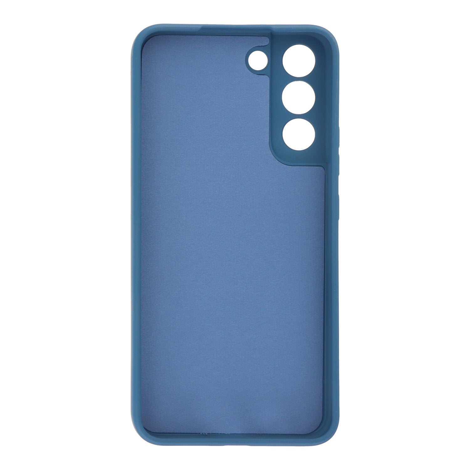 Volledig pure kleur vloeibare siliconen hoes voor Samsung Galaxy S22+ 5G donkerblauw