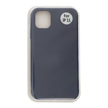 Volledig pure kleur vloeibare siliconen hoes zonder logo voor iPhone 11 Midnight Blue - OEM Spares