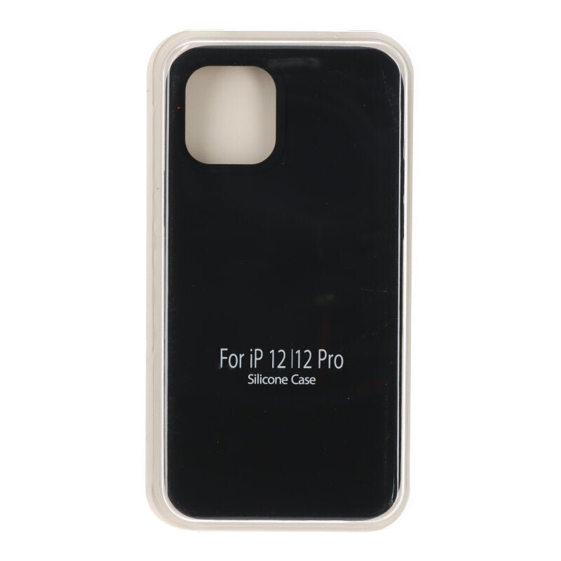 Volledig pure kleur vloeibare siliconen hoes zonder logo voor iPhone 12/12 Pro black - OEM Spares