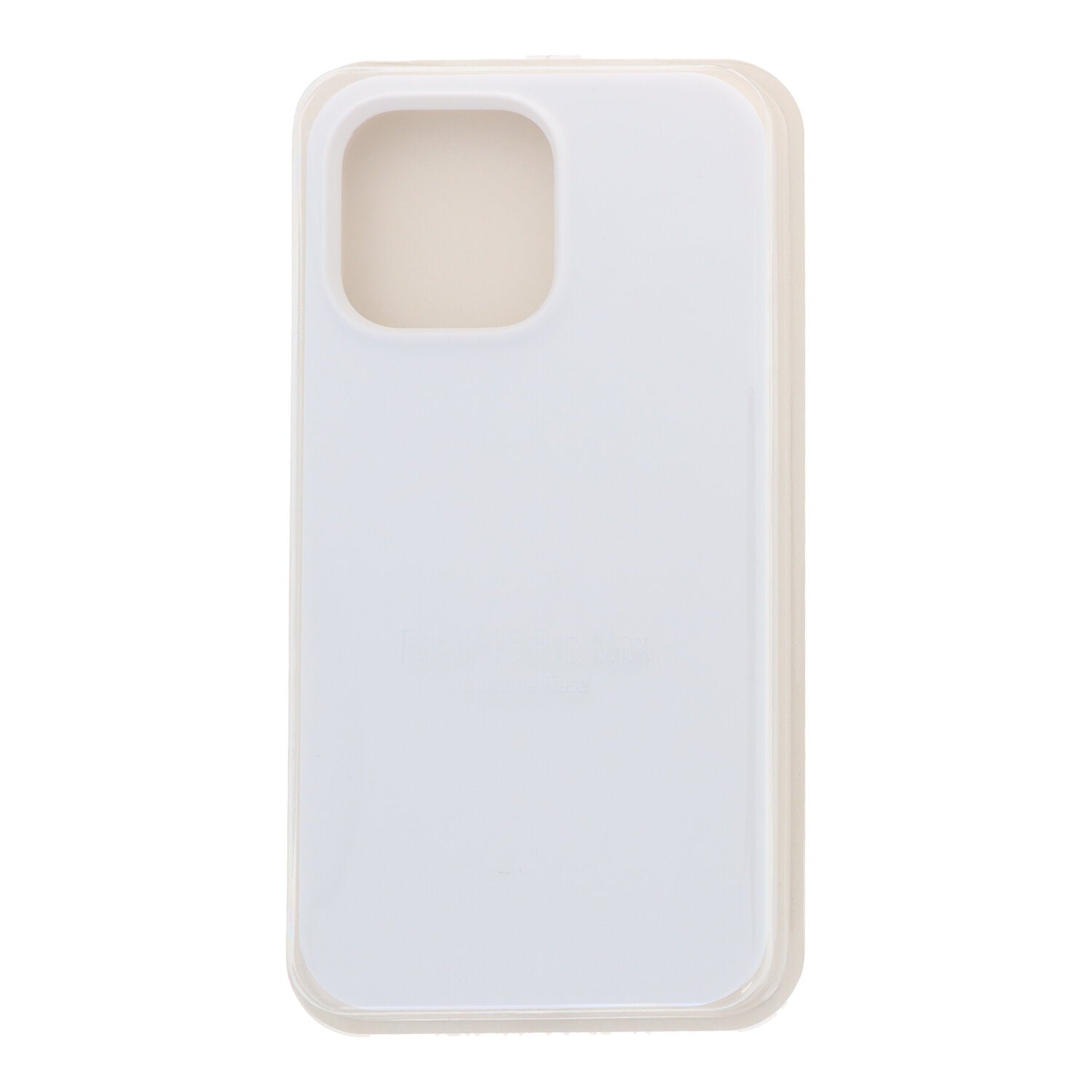 Volledig pure kleur vloeibare siliconen hoes zonder logo voor iPhone 15 Pro Max wit