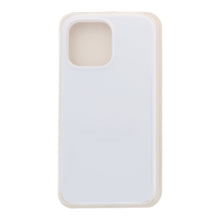 Volledig pure kleur vloeibare siliconen hoes zonder logo voor iPhone 15 Pro Max wit