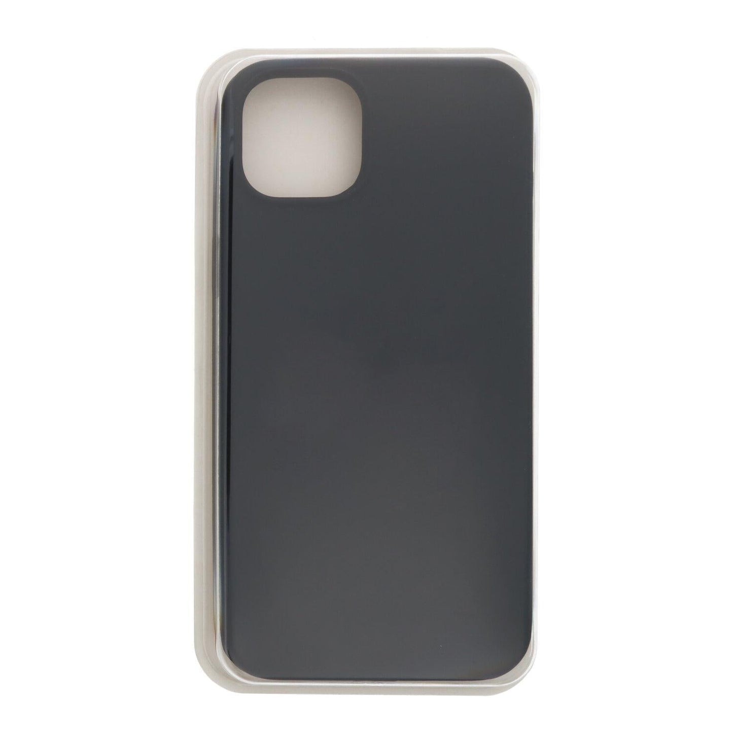 Volledig pure kleur vloeibare siliconen hoes zonder logo voor iPhone 16 Pro Max zwart