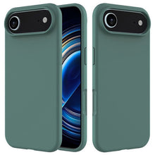 Volledig pure kleur vloeibare siliconen hoes zonder logo voor iPhone 17 Pro Max groen