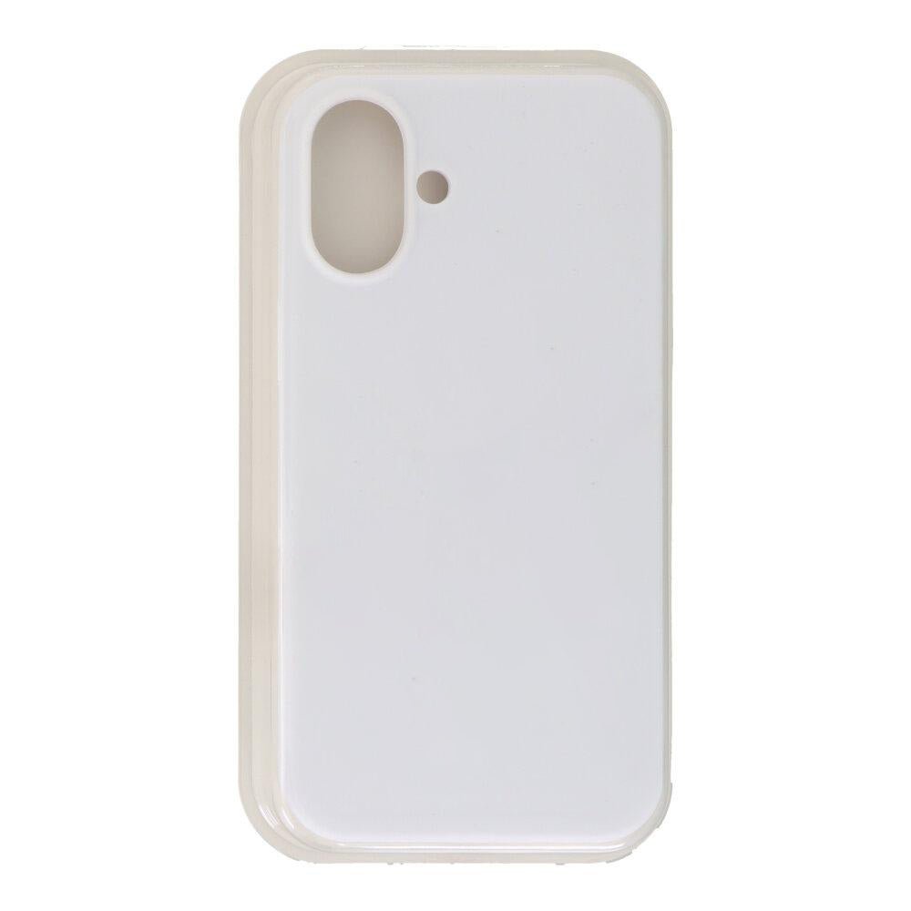 Volledig pure kleur vloeibare siliconen hoes zonder logo voor iPhone 17 wit