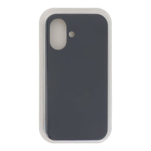 Volledig pure kleur vloeibare siliconen hoes zonder logo voor iPhone 17 zwart