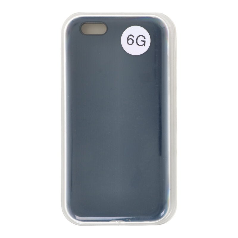 Volledig pure kleur vloeibare siliconen hoes zonder logo voor iPhone 6/6S midnight blue