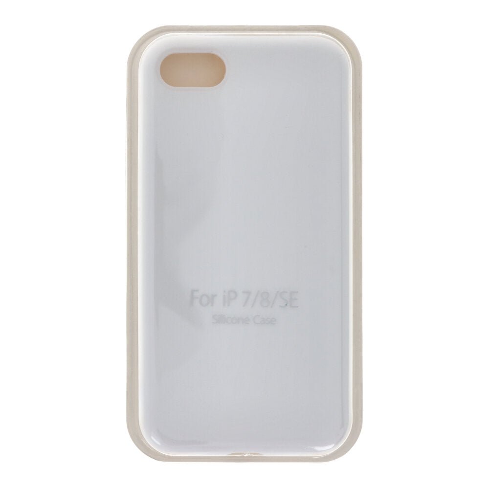 Volledig Pure Kleur Vloeibare Siliconen Hoes Zonder Logo voor iPhone 7/8 Wit