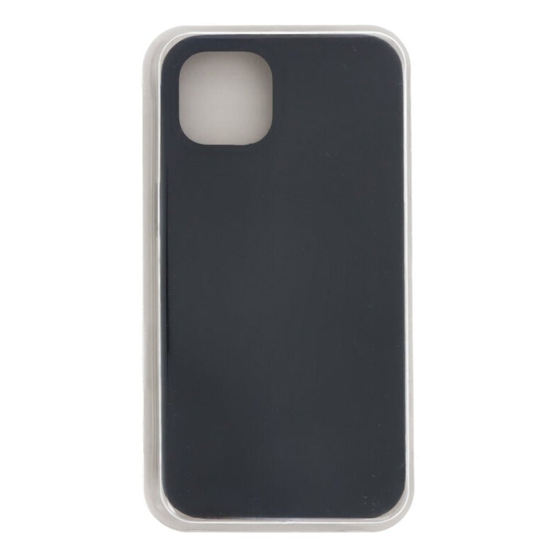 Volledig pure kleur vloeibare siliconen hoesje zonder logo voor iPhone 14 zwart