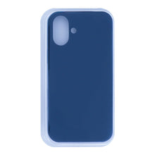 Volledig pure kleuren vloeibaar siliconen hoesje zonder logo voor iPhone 17 blauw